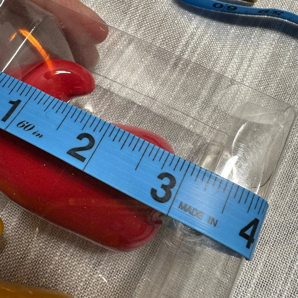 Salt and pepper, shakers, jalapeño, yellow, and red new in the package 3.75”